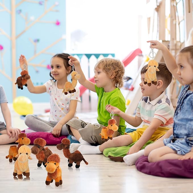 Sosation 9 Pack Camel Stuffed Animal Camel Plush Cute Camel Doll Toy Soft Small Stuffed Camel Hanging Ornaments for Keys Purse Backpack School Bags, DIY Birthday Party Favors 5.5 x 2 Inches