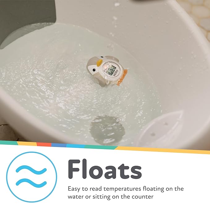 Nuby Bath and Room Digital Thermometer - Baby Thermometer for Safe and Cozy Bath and Room Temperatures
