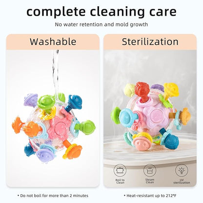 Baby Montessori Sensory Toys, Food Grade Teething Toys for Babies 0 3 6 9 12 18 Months