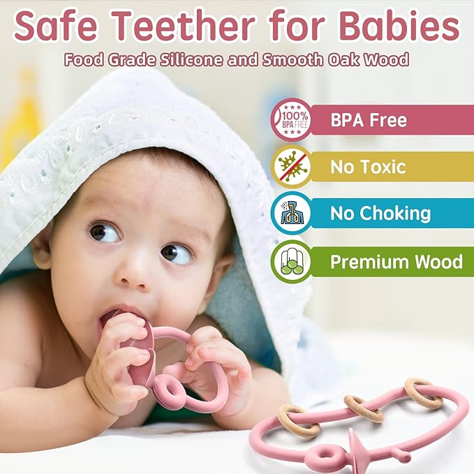Baby Sensory Teething Chew High Chair Suction Toys for Infant 6 12 18 24