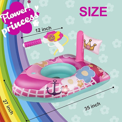 Inflatable Pool Floats Kids-Girls Pool Toys for Toddlers Ages 3-8, Kids Floats for Swimming Pool