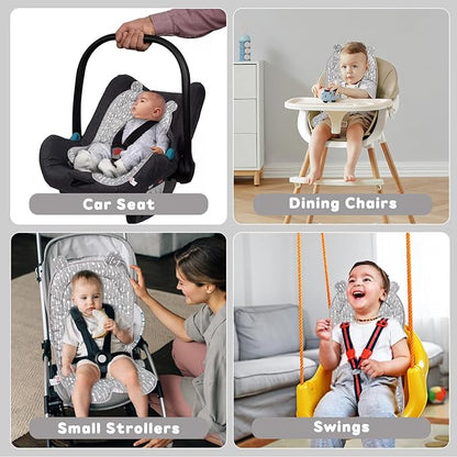 Miracle Baby Car Seat Insert Universal Breathable Baby Stroller Cushion Reversible 3D Air Mesh Cotton Stroller Mat for CarSeat, Buggy, Carrycot, High Chair (Grey Arrow)