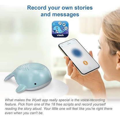 VTech Communications BC8312 Wyatt The Whale Storytelling Baby Sleep Soother with a White Noise Sound Machine Featuring; 10 Stories, 10 Ambient Sounds & 10 Calming Melodies with Glow-on-Ceiling