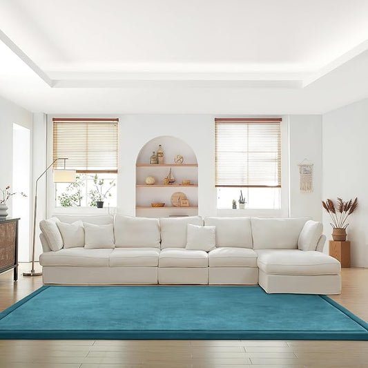 Baby Play Mat Coral Velvet Nursery Rug - 13’1” X 6’7” Memory Foam Area Rug Soft Padded Carpet