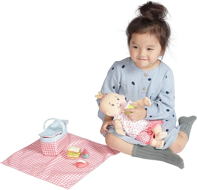 Manhattan Toy Stella Collection Picnic 5 Piece Baby Doll Picnic 12" and 15" Stella