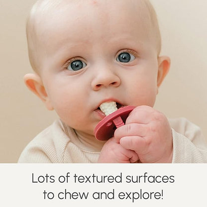 Soothipop Silicone Pacifier Teething Toys for Babies 0-6 Months 12, 18 Months - (2 Pack) Pacifier Shaped Baby Teether