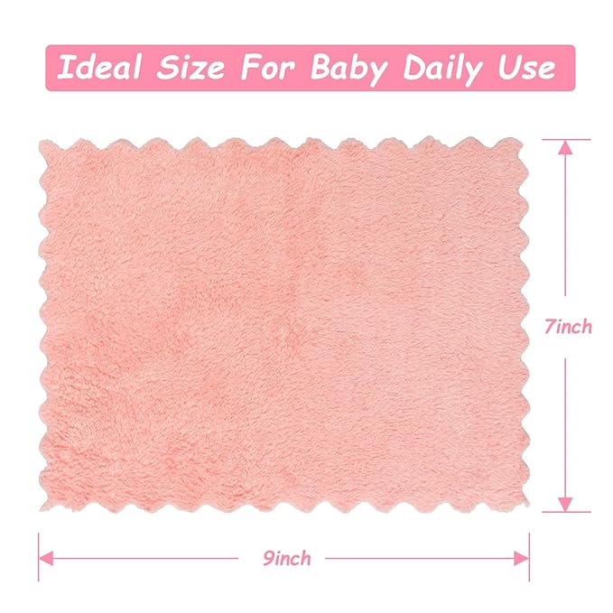 Orighty Baby Washcloths 24-Pack (7''x9''), Microfiber Coral Fleece Baby Towels