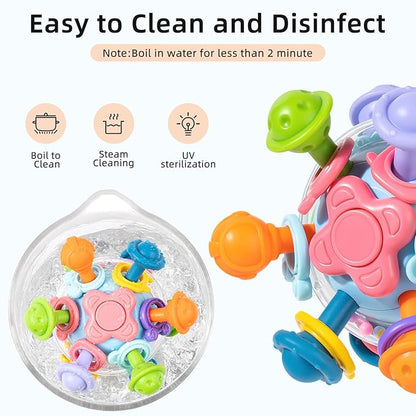 Baby Montessori Sensory Toys, Food Grade Teething Toys for Babies 0 3 6 9 12 18 Months