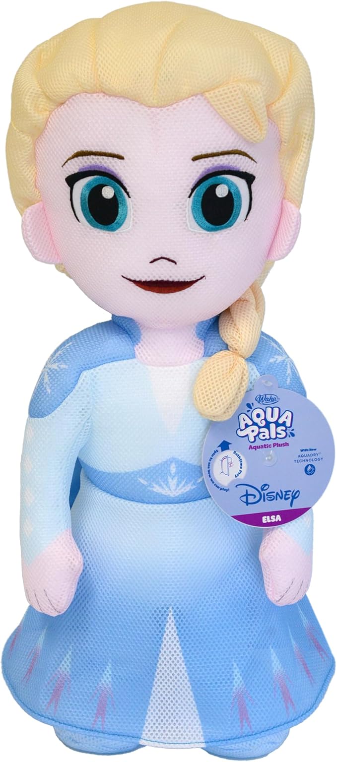 WAHU Aqua Pals Disney Classic Elsa Plush Water Toy for Kids Ages 2+, Fast-Drying Waterproof Plush Doll Toy for Pool and Bathtub 26"