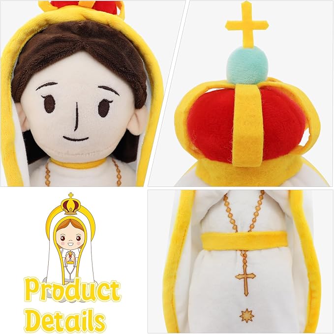 Our Lady of Fatima Plush Doll Virgin Mary Guardian Stuffed