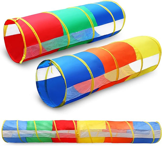 Hide N Side 2-Pack 6ft/12ft Crawl Through Play Tunnel Toy,