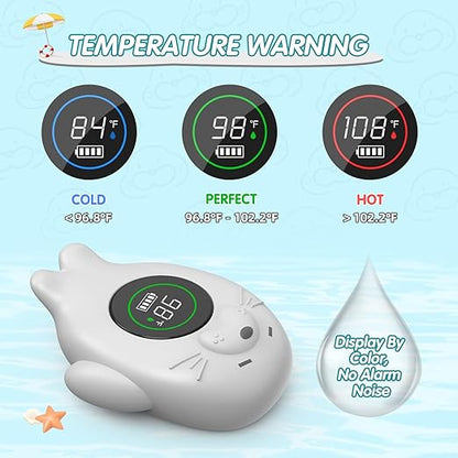 Rechargeable Bath Thermometer Baby Safety, Bath Temp Thermometer for Tub