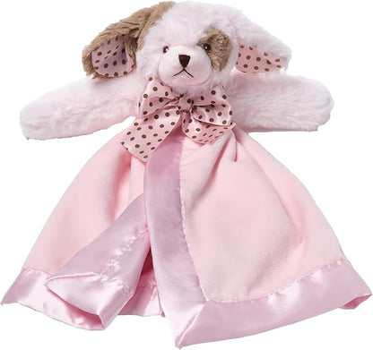 Bearington Baby Wiggles Snuggler, 15 Inch Pink Puppy Dog Plush