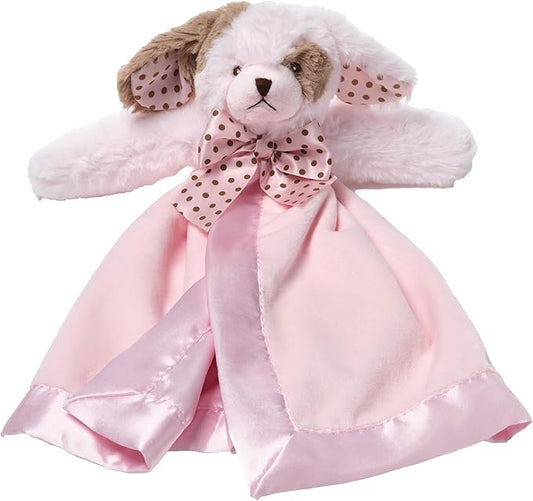 Bearington Baby Wiggles Snuggler, 15 Inch Pink Puppy Dog Plush