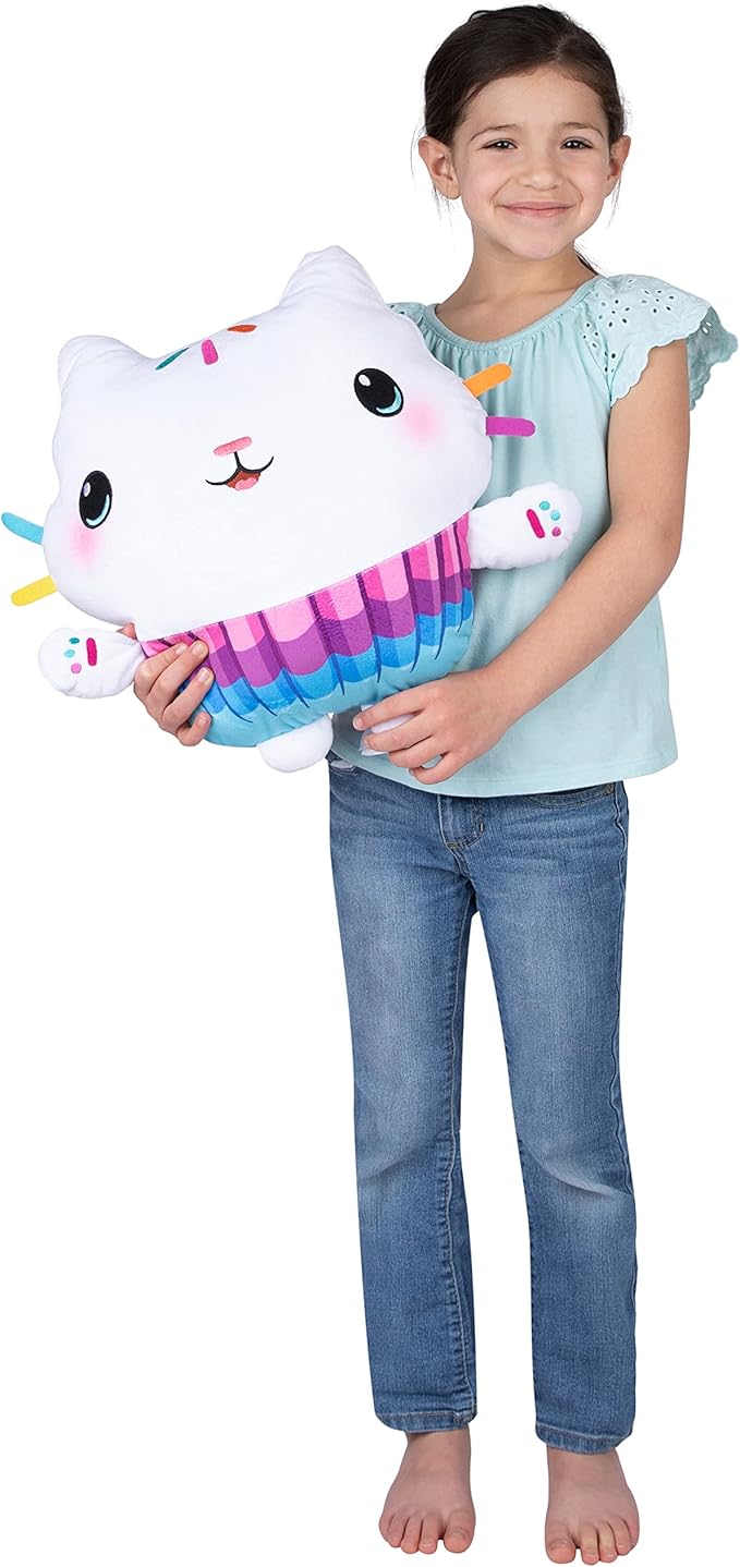 DreamWorks Gabby's Dollhouse Cakey Kids Bedding Super Soft Plush Cuddle Pillow Buddy, By Franco 17.5" x 15" x 5"