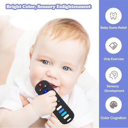 2 Pack Baby Teething Toys, Food Grade Silicone Teethers for Babies 18+ Months