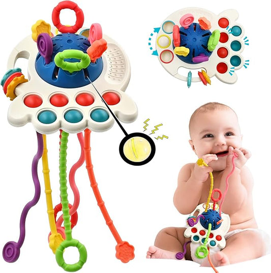 AiTuiTui Sensory Montessori Baby Toys 6 to 12 Months, Toddler Travel Toys for 1 2 Year Old Boy Girl Birthday Gifts 9 10 18 Months