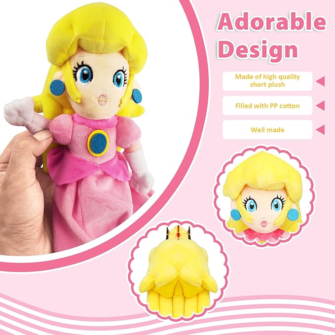 Princess Peach Plush Toy Princess Peach Doll Collection Mario Plush 11 Inch