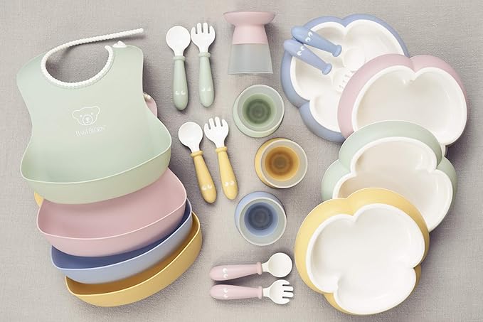 BabyBjörn Baby Dinner Set, 5 pcs, Powder blue