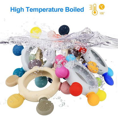 Baby Teething Toys Silicone Teethers BPA Free Silicone Rudder