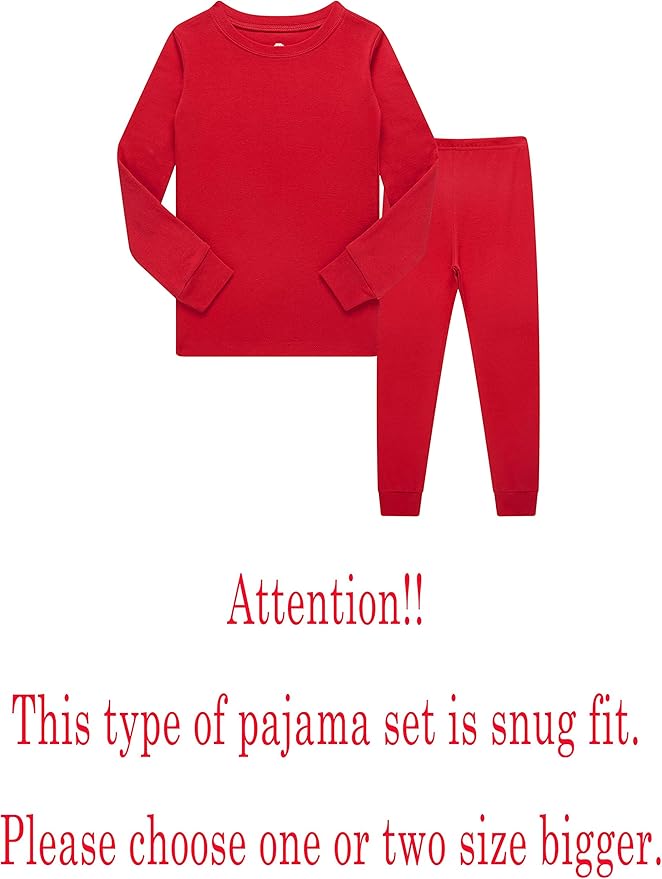 Family Feeling Little Big Boy Pajamas Sets 100% Cotton Pjs