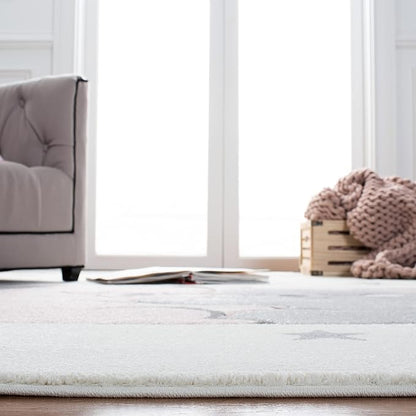 SAFAVIEH Carousel Kids Collection Accent Rug - 2' x 3', Ivory & Pink, Koala Design, Non-Shedding & Easy Care, Ideal for High Traffic Areas for Boys & Girls in Playroom, Nursery, Bedroom (CRK195A)