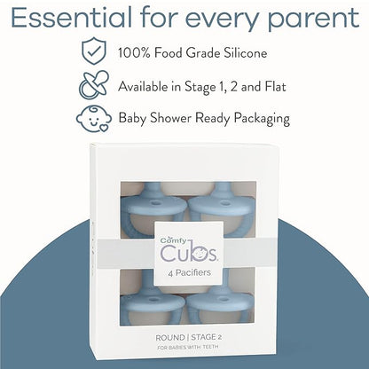 Pacifier Soother Baby 4 Pack of Pacifiers Newborn Teething 100% 6-18 Months