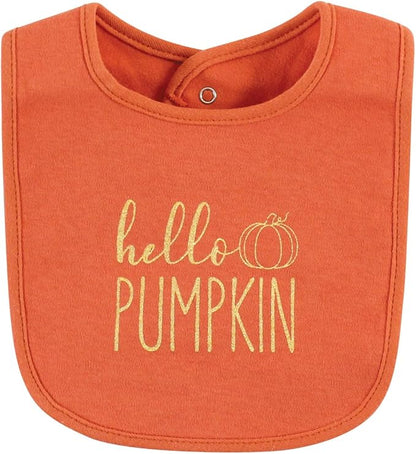 Hudson Baby Unisex BabyCotton Bib and Headband or Caps Set