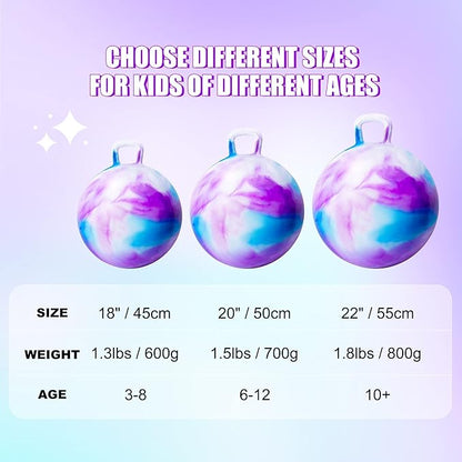 Hopper Ball, Hopping Toys for Kids 20 inch 5-12, Inflatable