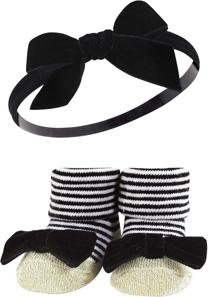 Hudson Baby Girl's Headband and Socks Giftset