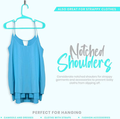 Utopia Home 40 Pack Kids Hangers - 11.5 Inch Plastic Baby Hangers for Closet - Childrens Hanger for Clothes & Infant Hanger for Closet - Ideal for Everyday Standard Use (Teal)