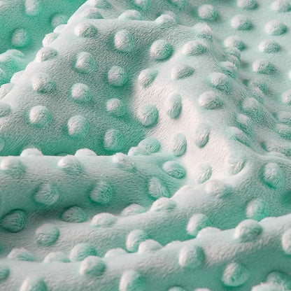DaysU Silky Micro Soft Plush Baby Blankets for Boys with Print Animal Pattern and Soothing Raised Dots, Double Layer Bed Throws for Baby Crib 30x40 Inches