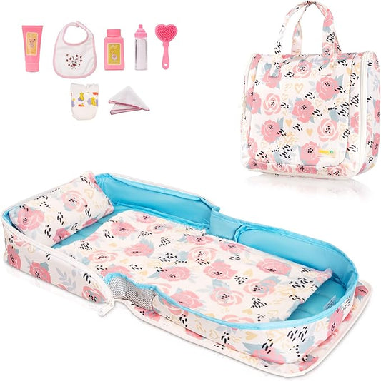 Baby Doll Bed - Portable Doll Bassinet 21 inches