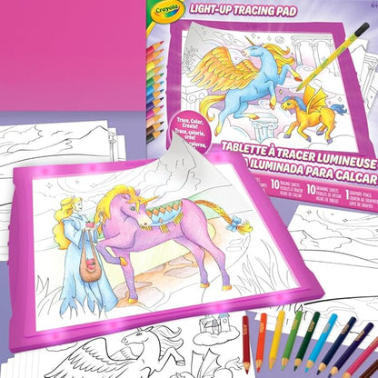 Crayola Light Up Tracing Pad - Pink, Art Kit for Kids, Kids Toys & Games, Light Box, Gifts for Girls & Boys, 6+ [Amazon Exclusive]