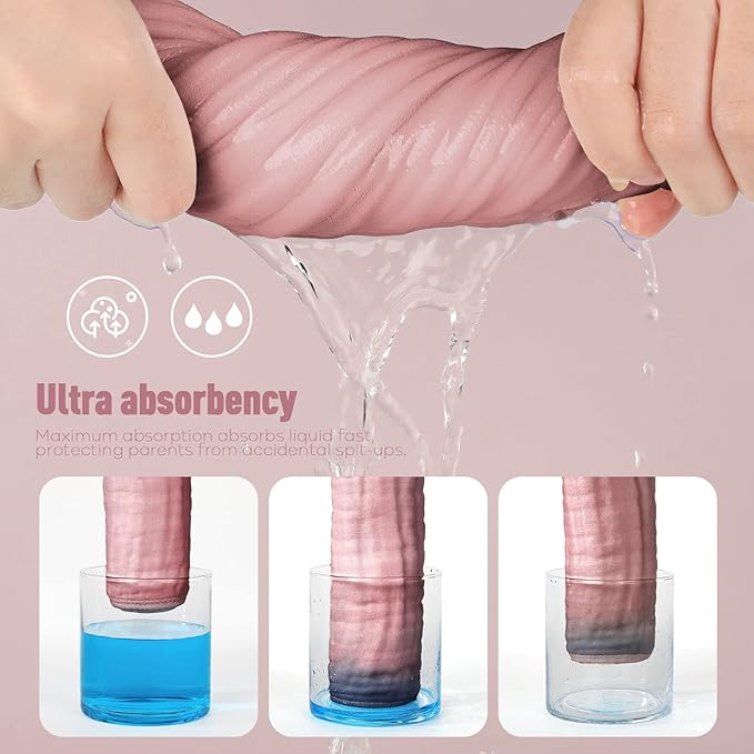 Yoofoss Muslin Burp Cloths for Baby 10 Pack 100% Cotton 20''X10'' Super