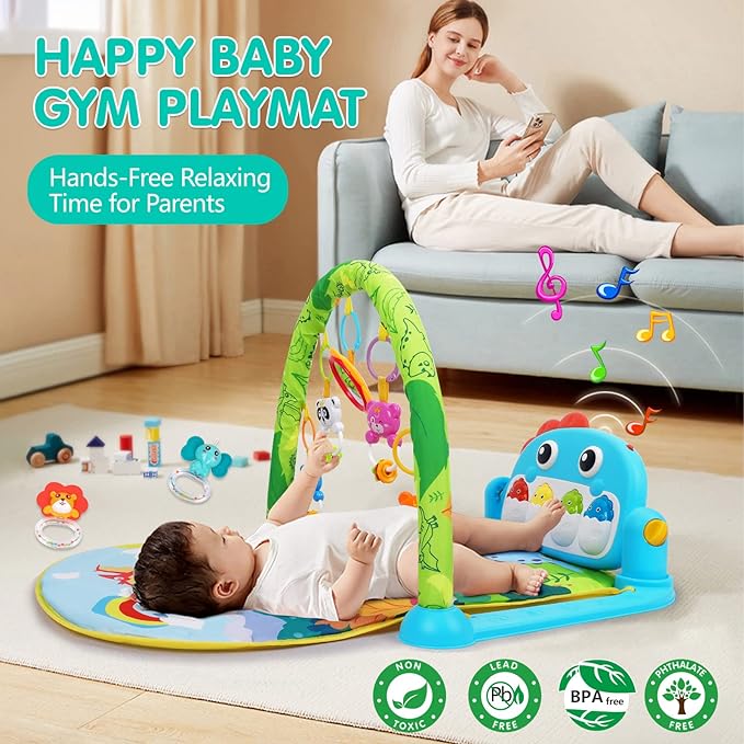 Baby Gym Play Mats Baby Toys Tummy Time Mat Toys 0-3 6 9 12