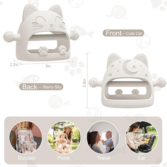 Silicone Teething Toys for Babies 0-6 Months 0-6 Months