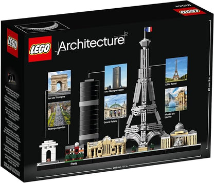 LEGO Architecture Paris Skyline, Collectible Model Building Kit with Eiffel Tower and The Louvre 21044