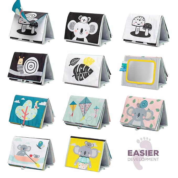 Tummy Time Toys High Contrast Baby Book. Fun, Interactive Crinkle