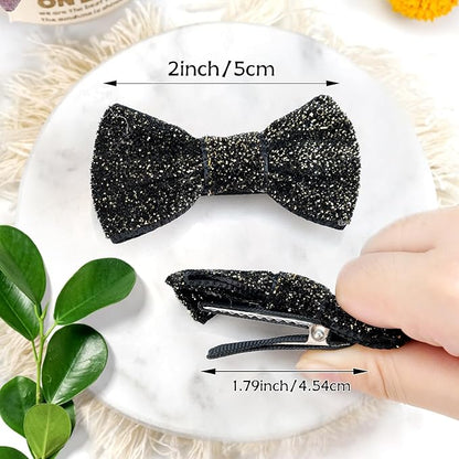 Baby Hair Clips,10Pcs 2" Fully Lined Hair Bow Clips for Babies