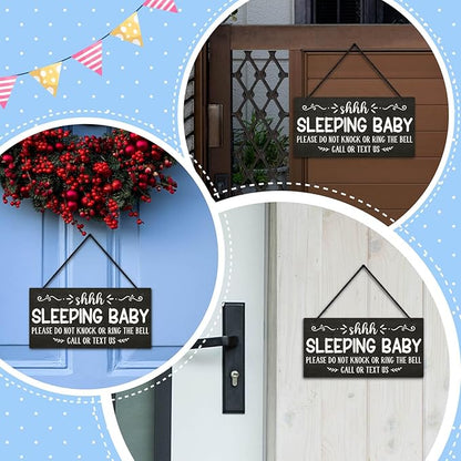 Putuo Decor Baby Sleeping Door Sign for Front Door PVC