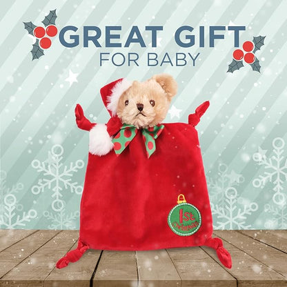 Bearington Baby Wee 1st Christmas, 8 x 7 Inch Small Teddy Bear Holiday Stuffed Animal