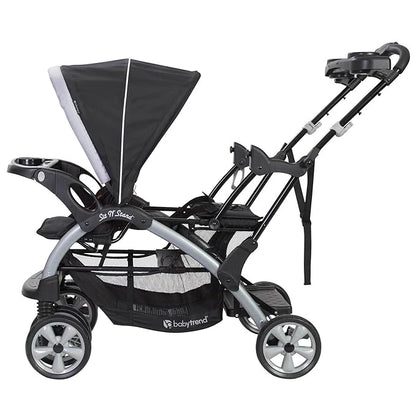 Baby Trend Infant and Toddler Double Stroller & 2 Car Seat Combo, 3 Pc Set, Stormy - Portable and Lightweight Stroller Duo and Car Seat Travel System Tandem