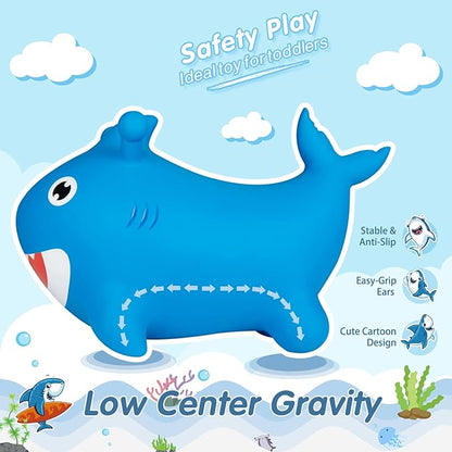 INPANY Bouncy Baby Shark Toys 2 Year Old Boy, Toddler Inflatable Hopper/Bounce Horse/Hopping Horse 3 4,