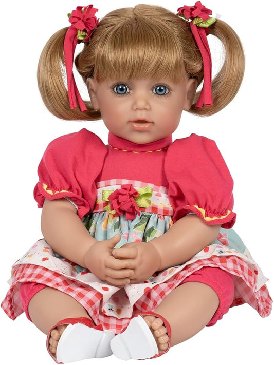 Adora Toddler Time Babies, 20" Premium Doll with Hand Painted Eyelashes and Face, Fresh Baby Powder Scent and Removable Clothing, Birthday Gift for Ages 6+ - Polka Dot Picnic
