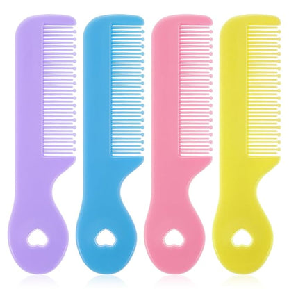 4 Pack Baby Hair Comb for Newborn, Round Colorful Tip Bristles Cute Comb Baby Grooming for Sensitive Scalp Skin for Infant, Toddler, Kids Grooming, Healthcare Kit