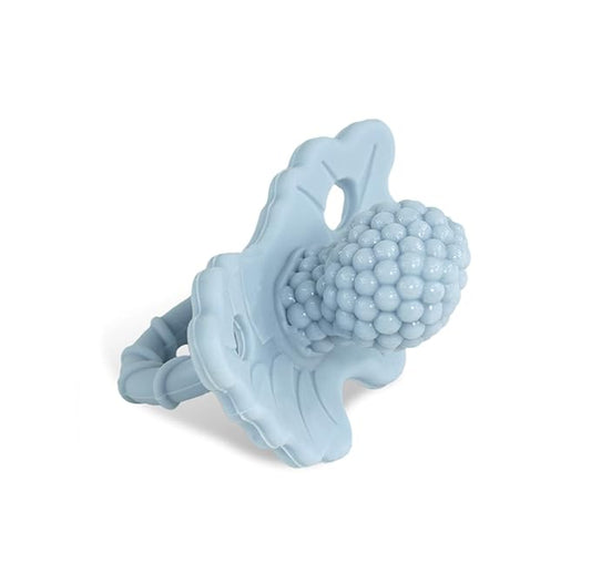 RAZBABY Soft Silicone Infant & Baby 3M+ Teether Toy, Berrybumps Textured Teething Relief Pacifier (009-LBT)