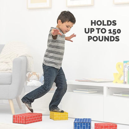 Bankers Box at Play Cardboard Building Blocks, 20 Pack, Large and Medium Montessori Toy Blocks for Kids and Families
