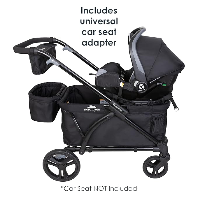 Baby Trend Expedition 2-in-1 Stroller Wagon PLUS, Ultra Black