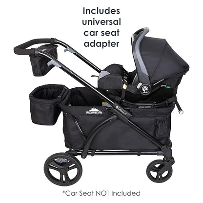 Baby Trend Expedition 2-in-1 Stroller Wagon PLUS, Ultra Black